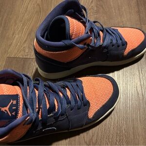 Nike Blue and Orange Sneakers with Bold Design